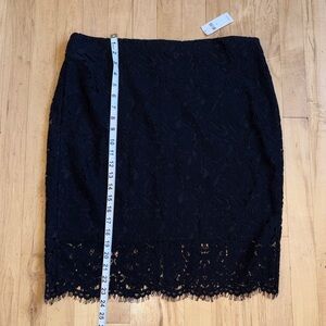 Banana Republic Classic Black Lace Pencil Skirt